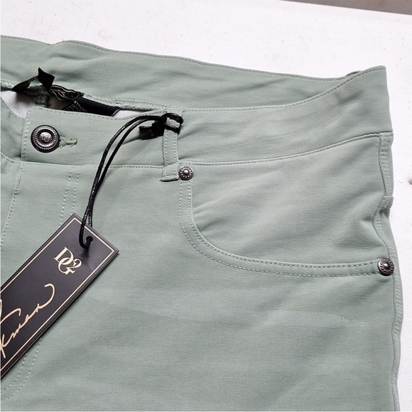 NEW! Diane Gilman Knit Flex STRETCH Skinny Jegging Jeans, Moss Green - Picture 3 of 10